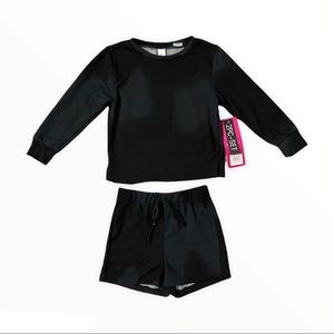 New YMI PERFORMANCE Kids Girl’s Top & Shorts Set Size 14/16